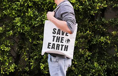 torba ekologiczna z napisem